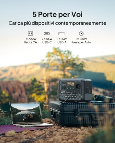 BLUETTI AC50B Centrale Elettrica Portatile, 448Wh LiFePO4 Batteria Backup, 700W AC Uscita (1050W Picco), 65W USB-C PD Uscita, Generatore Solare per Campeggio, Emergenza (Pannello Solare Opzionale) - Immagine 2