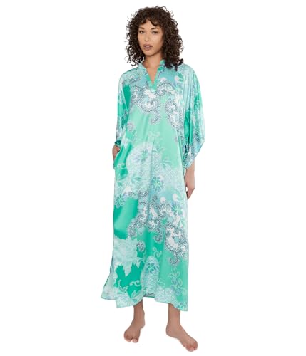 Image of N by Natori Flourish Printed Satin Caftan