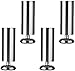 4 szt. Nogi meblowe Adiustable metalowe nogi stołowe nóżki do mebli nóżki ze stopu aluminium cylindryczne wymienne piony meblowe kanapa Sofa biurko szafki na łóżka nogi ze śrubami (szczotkowane silve
