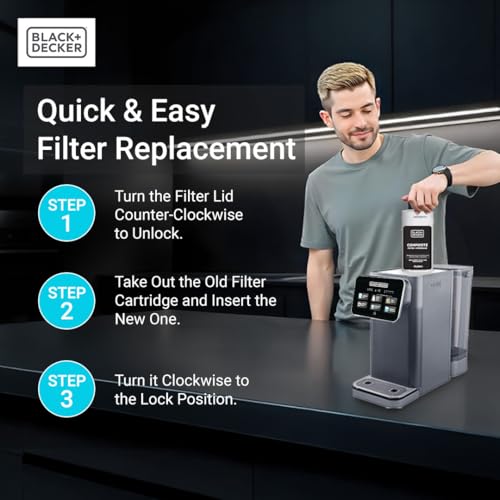 Image of BLACK+DECKER Countertop Composite Cartridge, Reverse Osmosis Water Filter with 5 Stage Filtration System with UV, IAPMO R&T Tested, Platinum Sealed, and NSF /ANSI 58 Certified