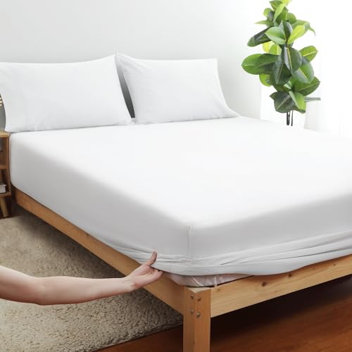 100% Egyptian Cotton Fitted Sheet Queen Size, 600 Thread Count Sateen by Zaizaihome - Used condition - Image 8