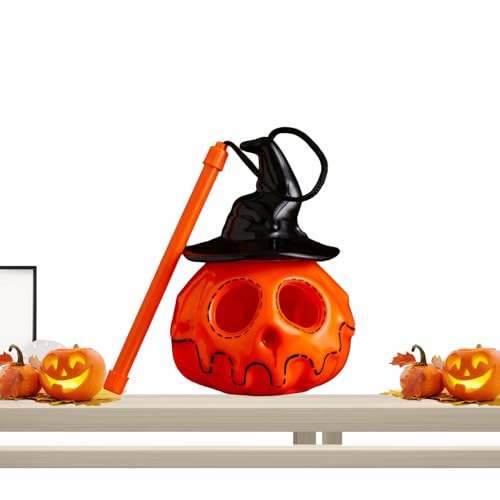 Farol de Halloween – Farolillos de calabaza decoración de mesa – Decoraciones de Halloween aterradoras luminosas para interior al aire libre, sala de estar, dormitorio, chimenea porche terraza