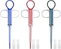 3 Pcs Cat Feeding Dispenser Tools, Dog Tablet Feeder, Pet Medicine Syringe Feeding Tool, Reusable Pill Tablet Pusher Feeder Dispenser Shooter with Safety Soft Tips for Feeding Small Animal Cats Dogs
