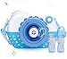 Produktbild DFCYT Wasserpistole, Kinder Bubble Machine Automatisches elektrisches Licht Musikkamera Seife Bubble Machine Sommer Outdoor Geschenke 13 * 10 * 9Cm Blau