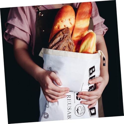 Bolsa de pan reusable grande de algodón orgánico resistente con hebilla 4