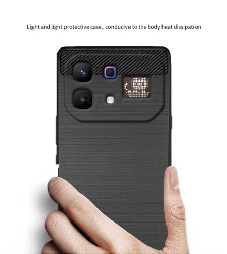 Image of Soft Flexible Hybrid Armor Back Case Compatible with Infinix Note 60 Pro 5G -Black