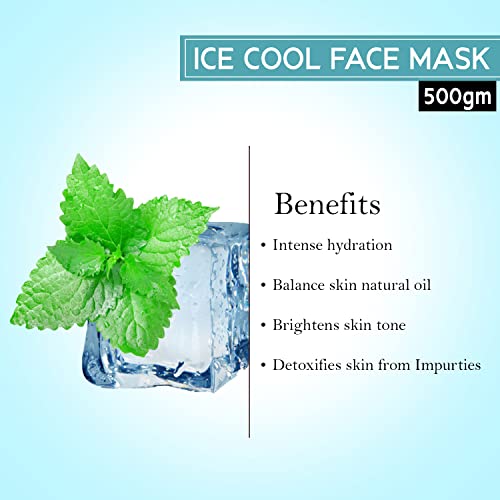 Image of Pink Root Ice Cool Face Mask Replenishing & Rejuvenation, Skin Smoothening, For All Skin Types 500gm