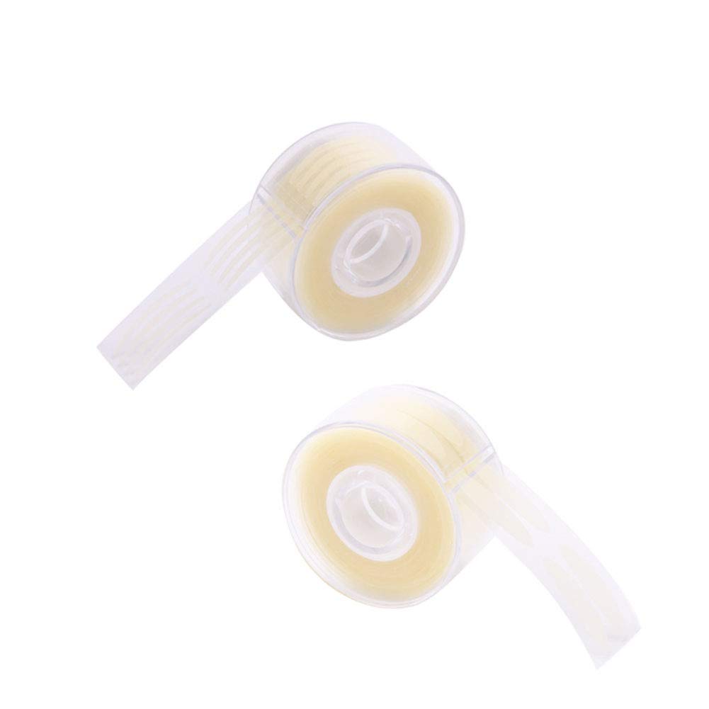 WOIWO 2 PCS Magic Beauty Lace Mesh Double Eyelid Paste Free From Glue Contact With Water Natural Invisible Eyelid Paste