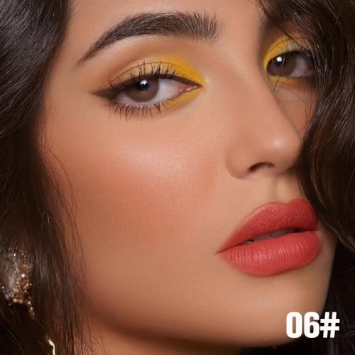Image of evpct Orange Red Peel Off Lip Stain Tints for Women, Liquid Lipstick Peel off Lip Stain Long Lasting Waterproof, Longwear Lipstick Peel-off Highly Pigmented Easy Apply Not Faded Smudge-proof, 06#