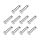 PATIKIL 8 x 30 mm Einzel-Loch-Clevis-Stifte, 10 Stück 304 Edelstahl Flachkopf-Stift für Hitch Pin Lock Link Scharnier-Systeme, Silber