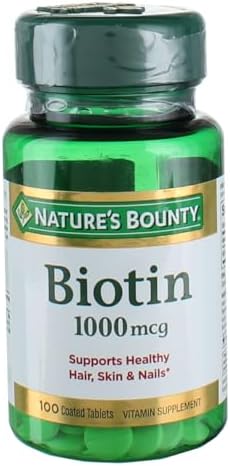 Nature's Bounty Energy Health Biotin Coated Tablets, 1000 mcg, 10...
