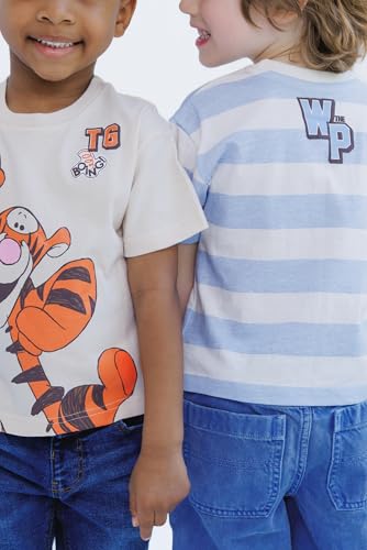 Disney Winnie the Pooh Toddler Boys' 2-Pack T-Shirts Tigger Blue Peach 2T - image 3