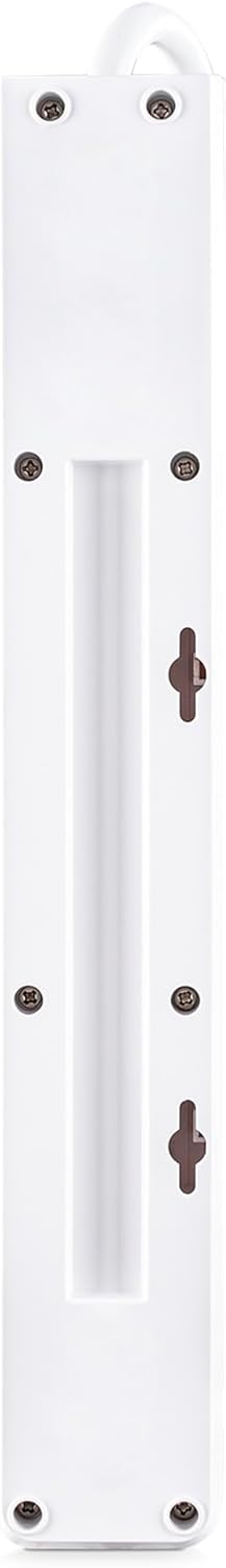 CyberPower P704URC1 Surge Protector, 7 Outlets, 4 ft Cord, 2000 Joules, 2 USB-A Charging Ports, Right‑Angle Plug, Wall‑Mountable, White