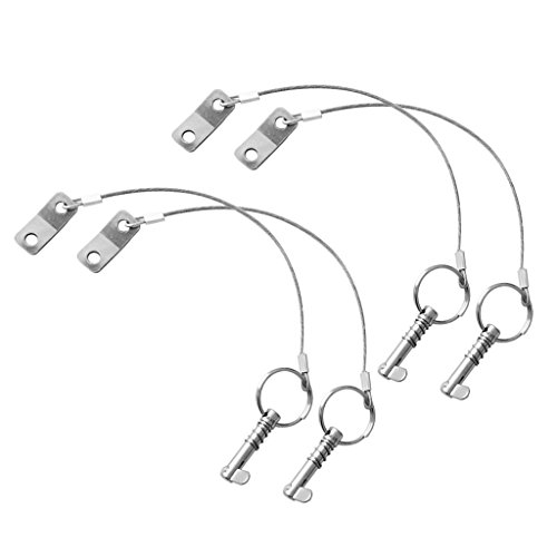 MagiDeal 4 Stück Edelstahl Schnellspannstifte Schnellverschluss Pin Decksbeschläge für Bootsverdeck Boot Deck Verbindungsteil