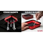 Collapsible Magnetic Parts Tray Set, 4-Pack, Double-Sided Magnet, Red - Image 4