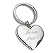 Produktbild Laser Tattoo Schlüsselanhänger Herz Silber mit Gravur Ich Liebe Dich! - Ideal als Geschenkidee am Valentinstag oder für Verliebte