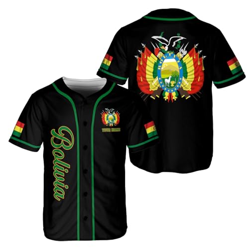 Camiseta personalizada con bandera de Bolivia, camiseta orgullosa de fútbol y béisbol Boliviana miniatura 1