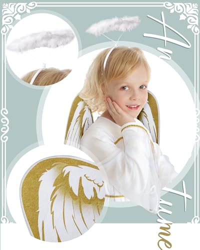 Disfraz infantil ángel navideño 7-9 años set 2 piezas miniatura 4