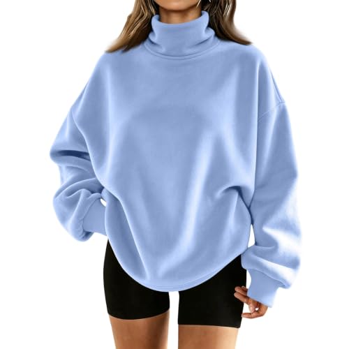 Oversized Sweatshirt for Women Mock Neck Pullover Tops Pullover Casual - image 1