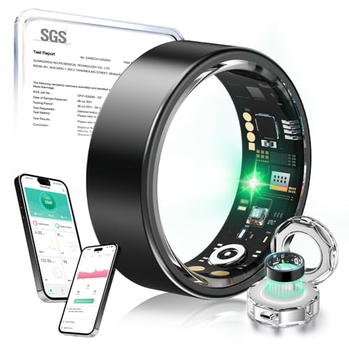 Image of New Upgraded Smart Ring【JZ5.0 Chip & 0 Measurement Error】 IP68 Waterproof | Smart Ring Women (Black, 9#)