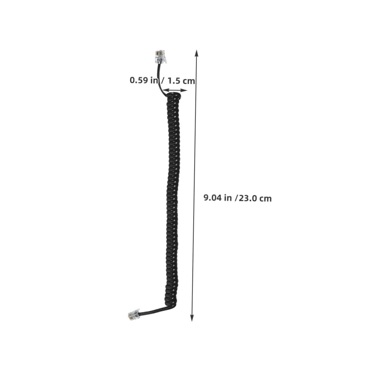 Mikikit 4pcs Coiled Telephone Cord Flexible Spring Design Universally Compatible Phone Receiver Cable for Office and Home Use Easy Installation for Line Phones and Communication Devices