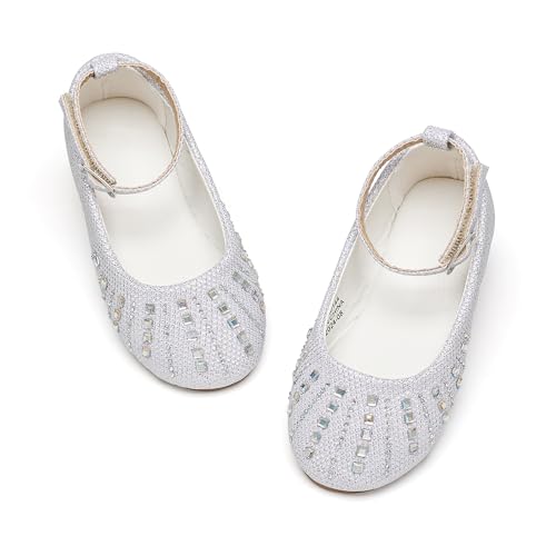 Image of GINFIVE Toddler Girls Dress Shoes Little Girls Mary Janes Ballerina Flats Shoes Toddler
