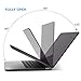 IBENZER Compatible with 2022 2021 2020 MacBook Air 13 inch case M1 A2337 A2179 A1932, Hard Shell Case&Keyboard Cover&Screen Film for Mac Air 13 with Touch ID, Black, AT13BK+2