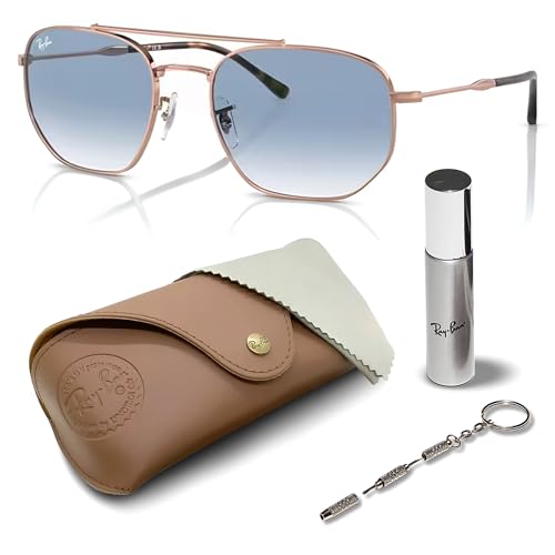 Image of Ray-Ban RB3707 Square-Round Sunglasses with Official RAYBAN Eyewear Kit