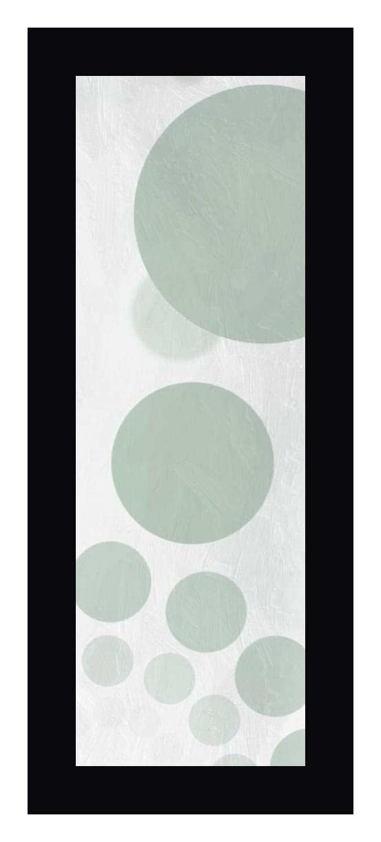 Avocado Shimmer by Marcus Prime - 15" x 36" Framed Canvas Art Print - Black Frame - Ready to Hang