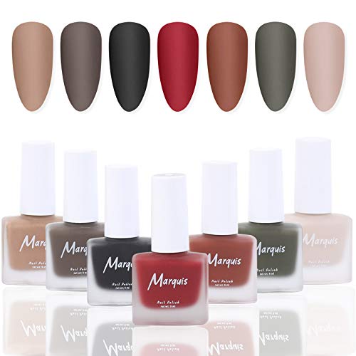 COLORROSE Non-Toxic Nail Polish Set 2021, Matte Nail Polish Quick Dry Nail Polish Set - Easy Peel Off ,Water Based Nail Polish Kit Nail Art Manicure Salon DIY Summer (7 Bottles,9ML)