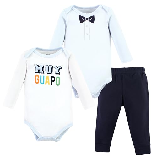Image of Hudson Baby Unisex Cotton Bodysuit and Pant Set
