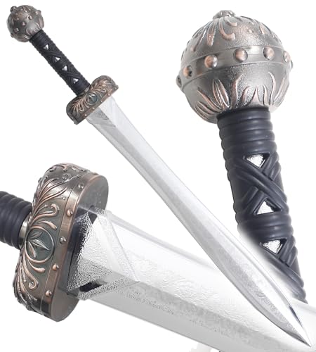 Epee Glaive Gladiateur Tout en Polypropylene Couleur Argent Entrainement Combat 84cm Epee de Frappe Haut de Gamme Haute Qualité