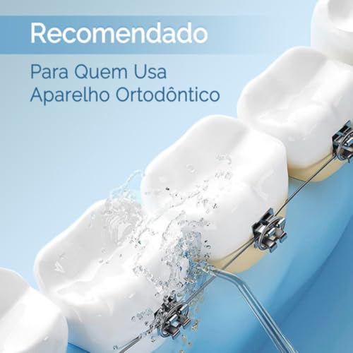 Irrigador Oral De Limpeza Profunda Portátil Eletrico Sem Fio Jato De Água Supersônico 3 Modos Difere
