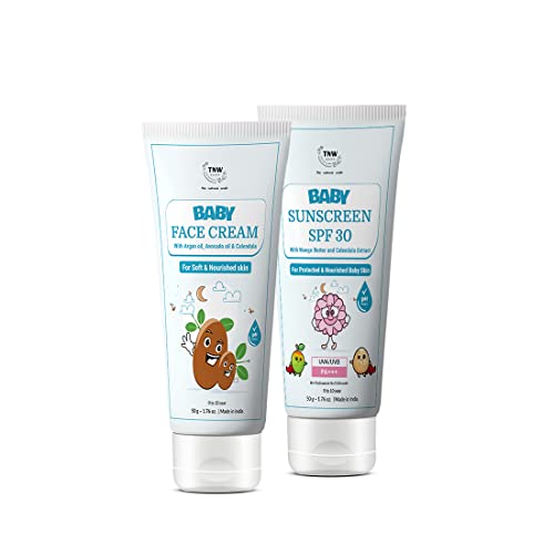 Image of TNW- The Natural Wash Baby Face Cream & Baby Sunscreen SPF 30 Cream | For Well- Nourished Skin