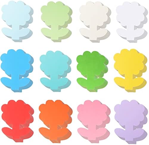 144 Pieces Flower Cutouts Paper Large Flowers Assorted Color Spring Flower Cutouts Classroom Decoration Cut-Outs Flower Paper Shape for DIY Kids Craft Projects Spring Summer Theme School Party