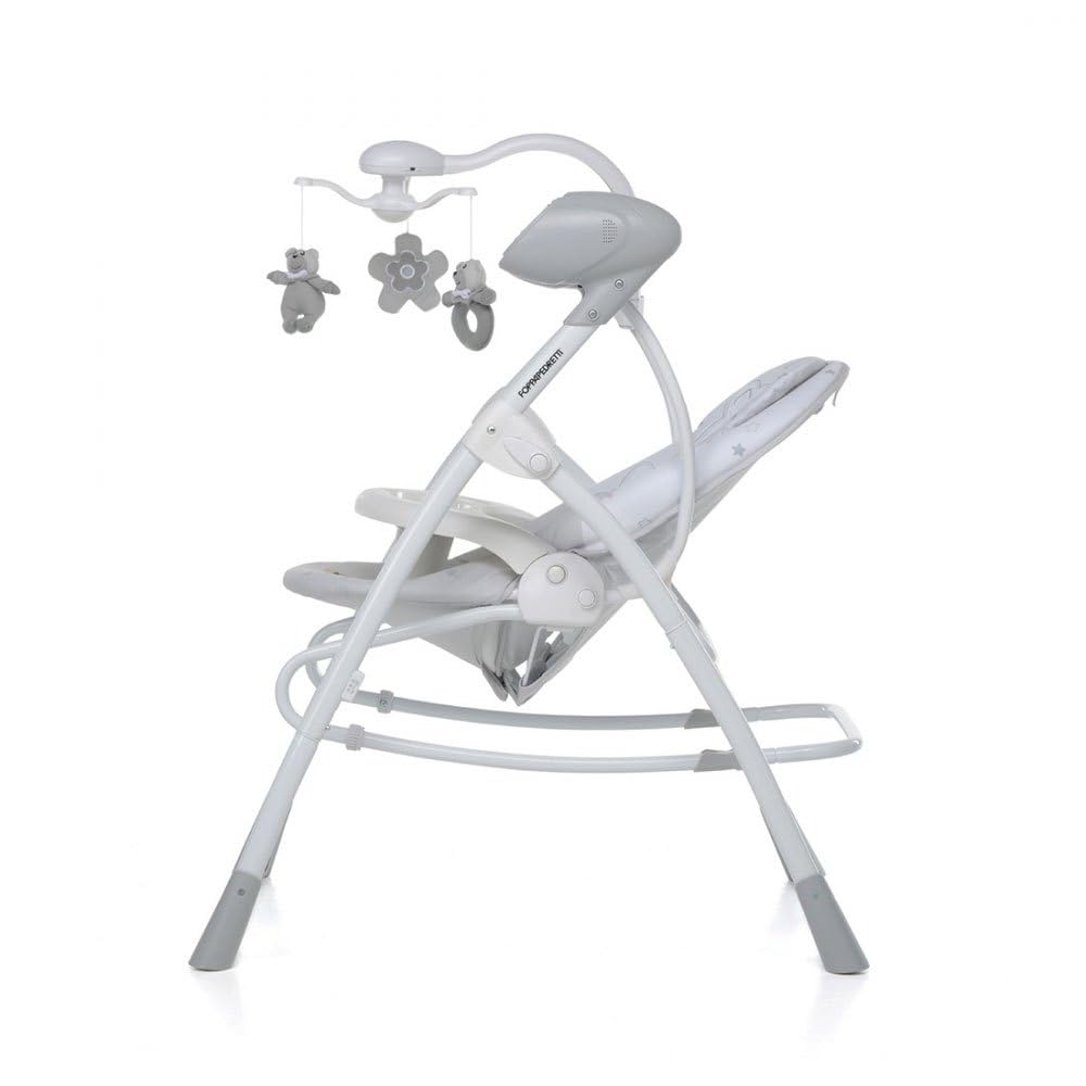 Foppapedretti Sdraietta Altalena Carillon, Dondolo Musicale con Melodie, per Bambini dalla nascita a 9 Kg, Dispositivo di Movimento della seduta, Telecomando per attivazione a distanza, Dolcestella