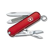 Victorinox Classic Navaja con 7 funciones, incluyendo tijeras y lima de uñas con limpiaúñas