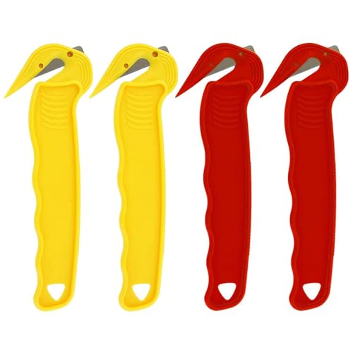 4-Piece Portable Unboxing Knife, A Cutting Knife for Disassembling Express Delivery, A Safe Unboxing Knife, Suitable for Disassembling Paper Boxes and Plastic Bags.