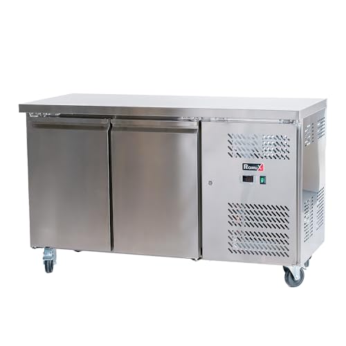 ROMUX® Bajo Mostrador Refrigerado 2 Puertas 136x60 Ventilado | Armario Refrigerador | Vitrina Refrigerada | Nevera Frigorifica Industrial
