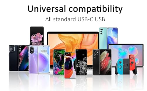 Cable USB C, 2Pack [1M+1M] 3.1A Cargador Tipo C Nylon Carga Rápida y Sincronización Cable USB C para Samsung Galaxy S22 S21 S20 S10 S9 S8 A71 A51 Note 20 10, Mi 12 11