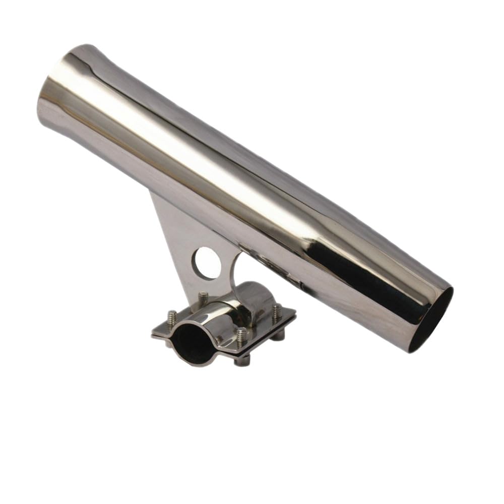 HNULGVI boat rod holders Boat Accessorie marine Stainless Steel Clam on 1" Rail 10 inch Fishing Rod Holder for Boat