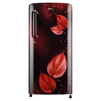LG 185 L 3 Star Direct-Cool Single Door Refrigerator (GL-B201ASVD, Scarlet Victoria, Moist 'N' Fresh, Gross Volume- 190 L)
