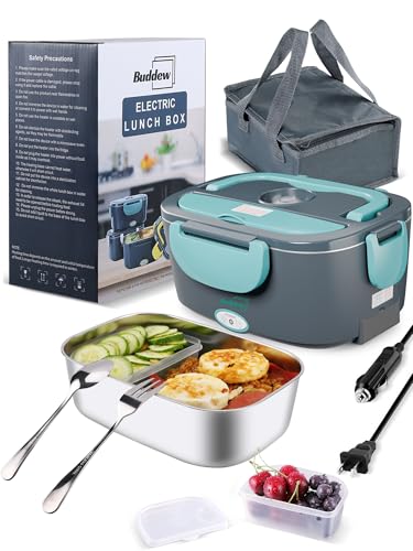 Buddew Electric Heated Lunch Box, 80W Fast Heating, 1.5L Foo