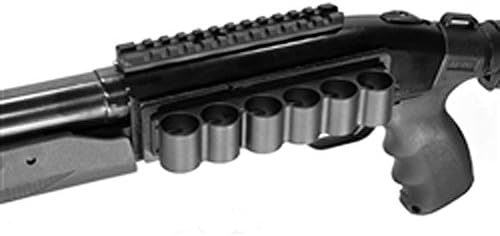 TRINITY Aluminum Scope Mount Shell Holder Kit Fits Mossberg 500 590 835 Shells Carrier Hunting Accessory Holder 12 Gauge Tactical Shell Pouch Ammo Shell Round slug Carrier Reload Single Rail Mount.