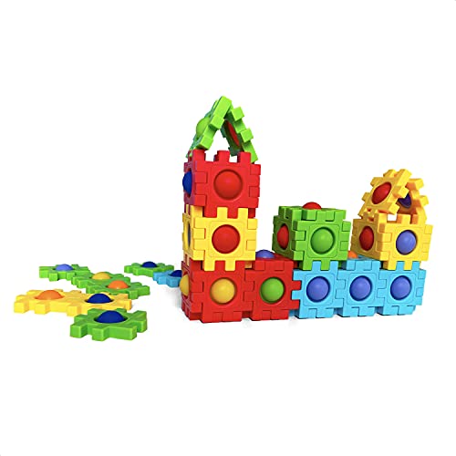 Two-in-One Pop Blocks Pop Puzzle 48PCS, Jigsaw Puzzles, STEM Toys for 4 5 6 7 8 Year Old Kids, Bubble Popping Sensory Toy, Autism Sensory Toys for Autistic Children (Bubbles) - Image 4