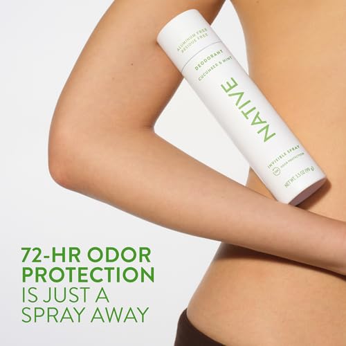 Image of Native Deodorant & Body Spray, Cucumber & Mint, 72-Hour Odor Protection for Underarms & Body, Aluminum Free, Quick Drying, 3.5 oz