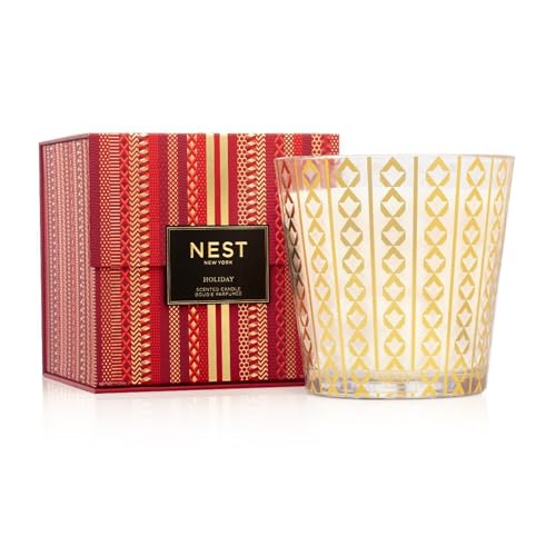 NEST-New-York-Scented-Grand-Christmas-Candle-Holiday-77-oz-Up-to-175-Hour-Burn-Time-Reusable-Glass-Vessel NEST New York Scented Grand Christmas Candle, Holiday - 77 oz - Up to 175-Hour Burn Time - Reusable Glass Vessel - Image 1