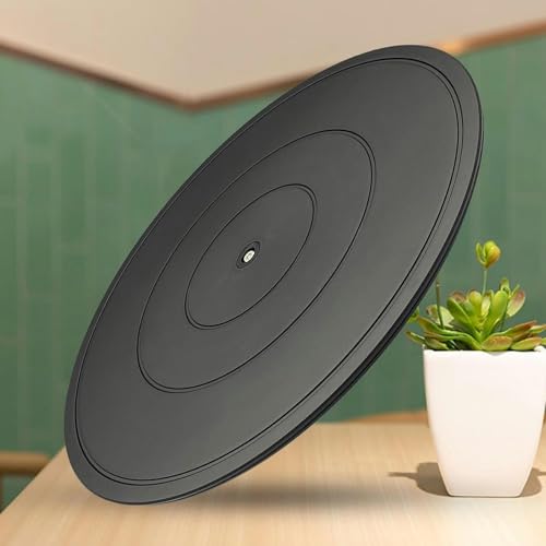 GZYHDC Multiuso Giradischi Piatto Piattaforma per Monitor, Supporto Girevole Base Rotante, con Cuscinetti Sfera in Acciaio, 360° Girevole Stand Giradischi, per TV/Monitor/Piante Bonsai-1pc