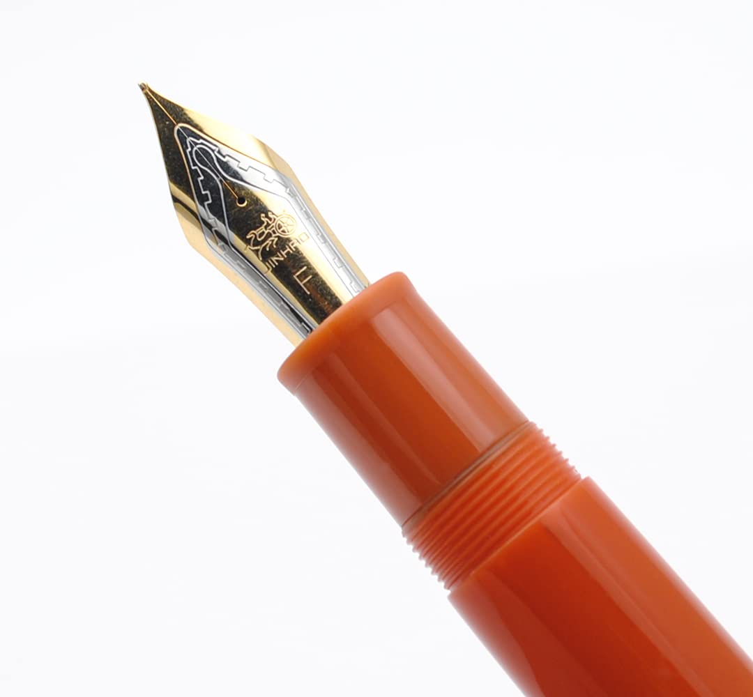 Amazon | JINHAO X159 万年筆 F ペン先 0.5mm オレンジレッド ゴールド