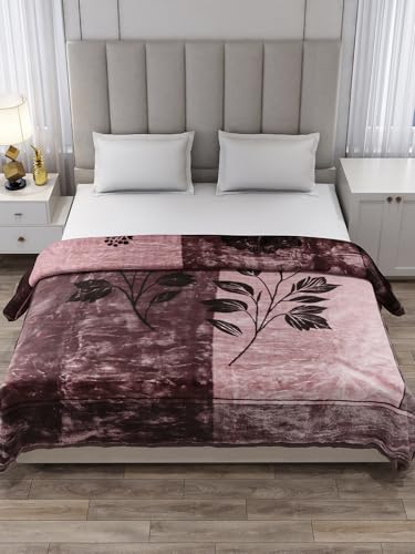 Image of Monte Carlo Double Bed Heavy Winter Blanket Moon Valley 2 Ply Box Pack 870 GSM | 4.5 KG, (240x220 CM), Rust